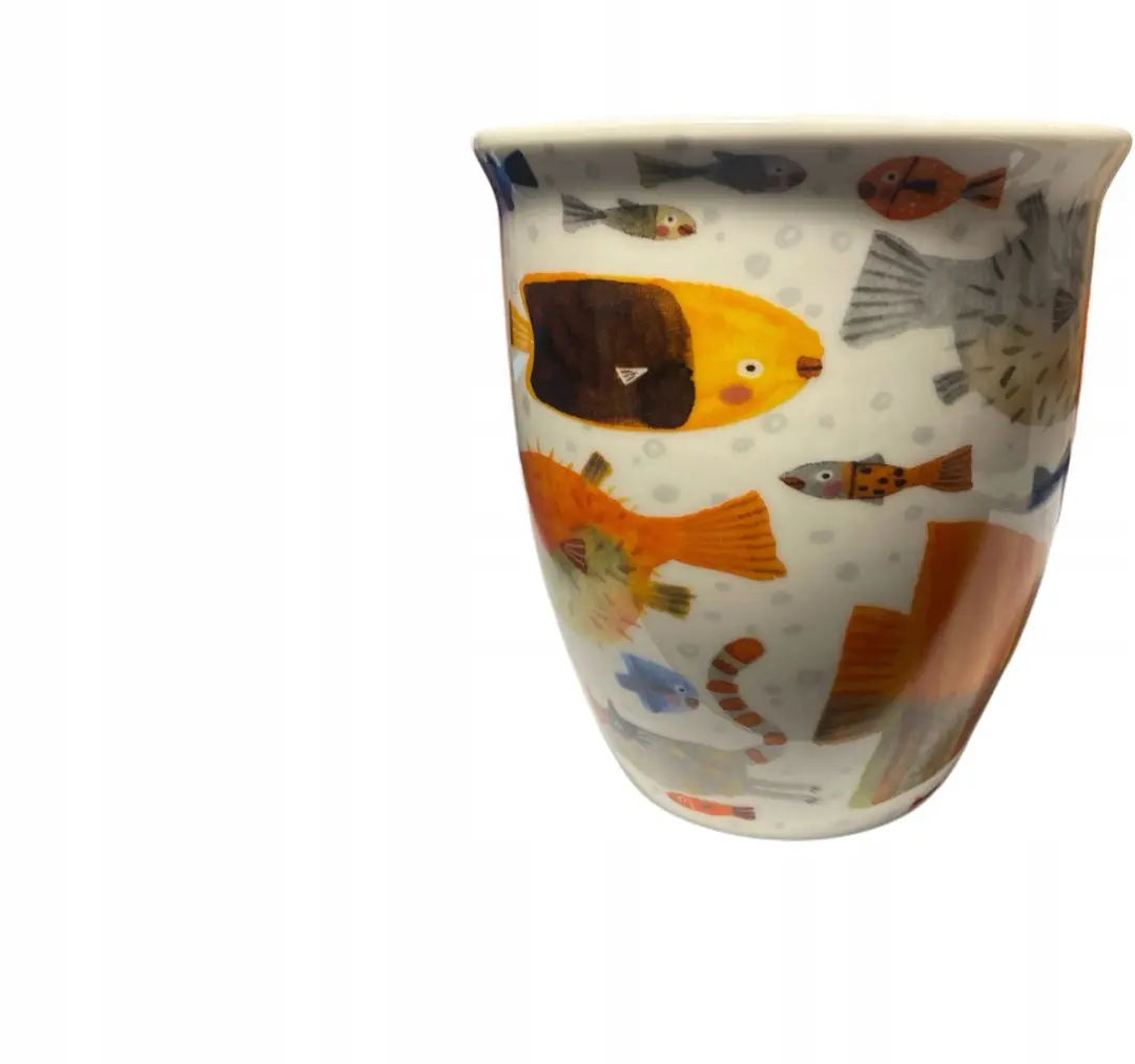 Duo Porseleinen Mok 650ml Vissen - Seaside Collectie - Multicolor