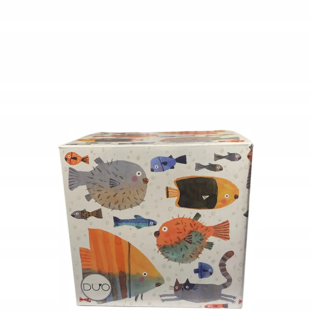 Duo Porseleinen Mok 650ml Vissen - Seaside Collectie - Multicolor