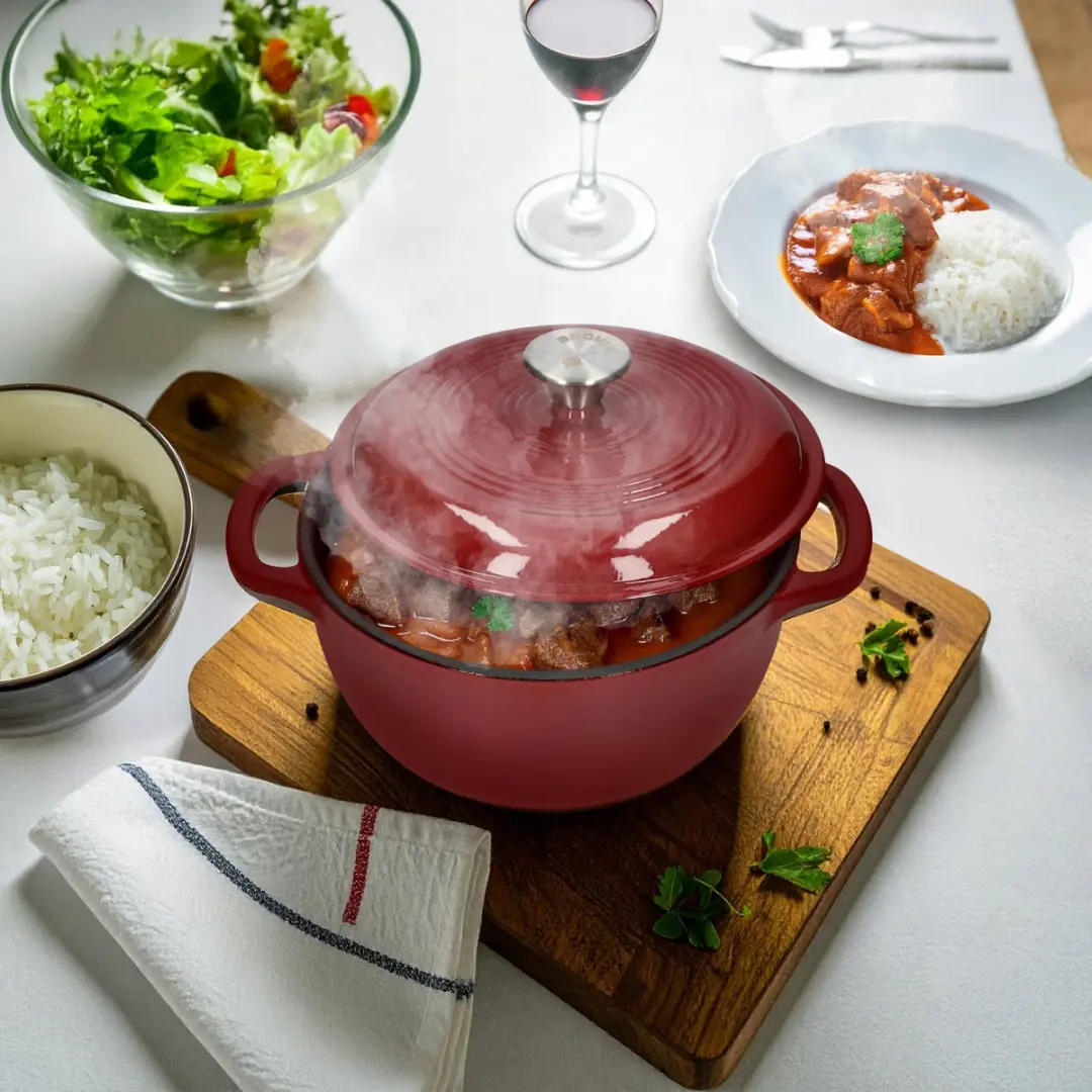 Browin Gietijzeren Emaille Pan 24cm - 4L - Bourgondië