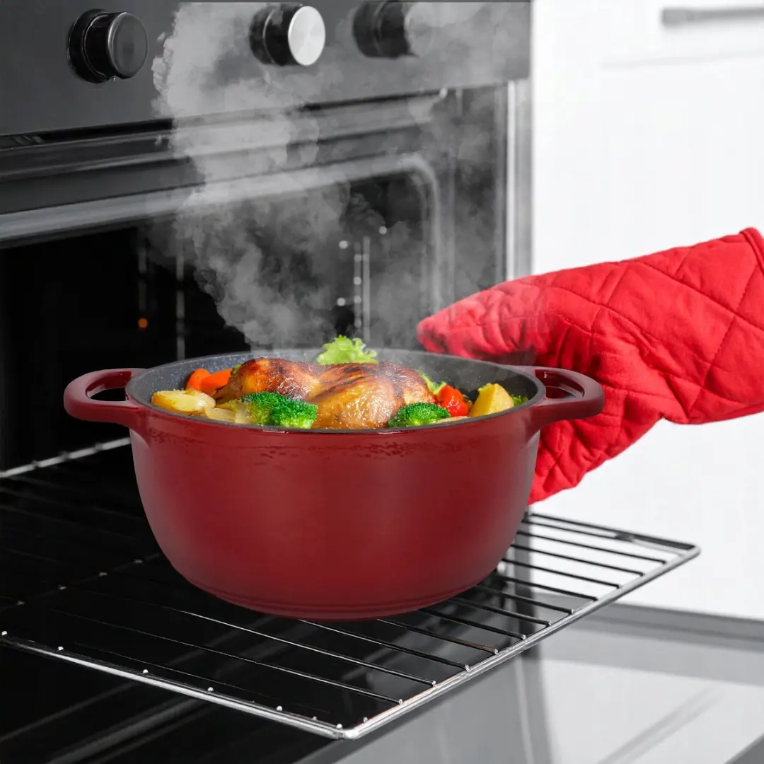 Browin Gietijzeren Emaille Pan 24cm - 4L - Bourgondië