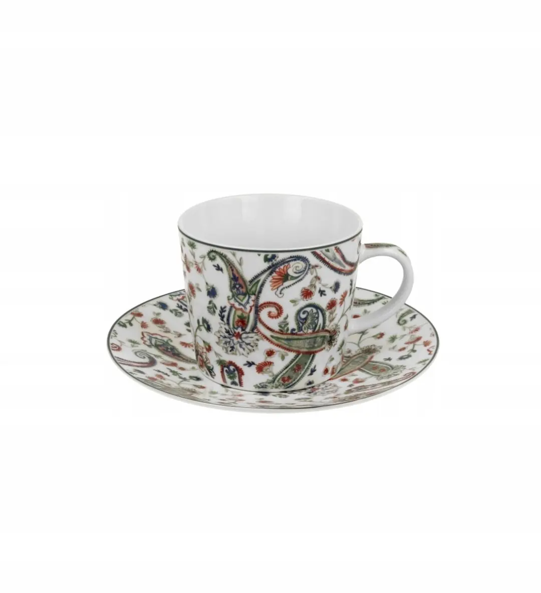 Duo Liberty Porseleinen Kop & Schotel 240ml - 2 Stuks - Crème-wit