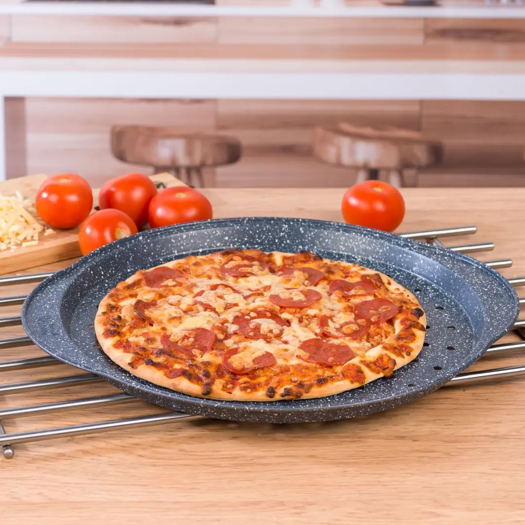 Russell Hobbs Nightfall Stone Pizzapan 37cm - 2 Stuks - Grijs