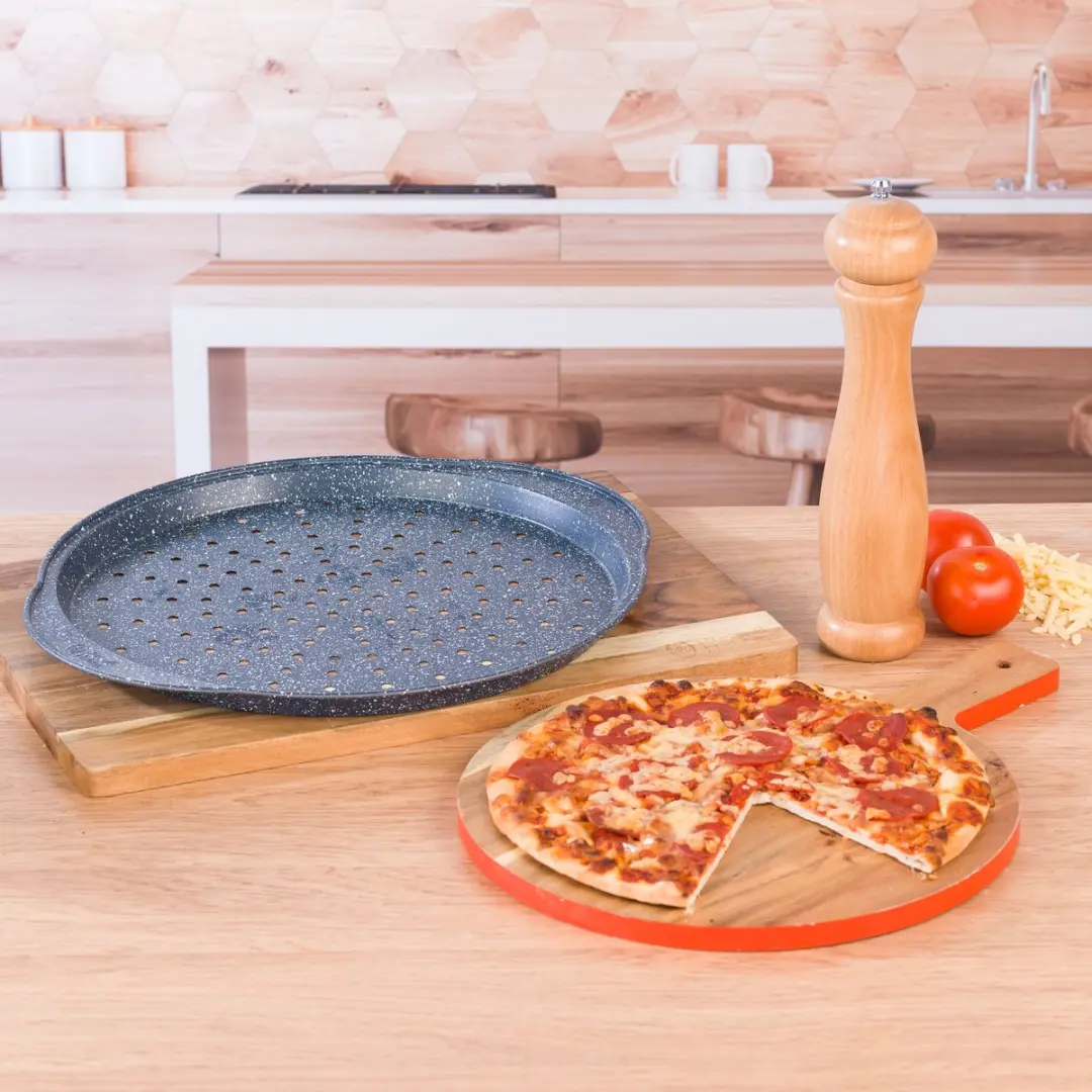Russell Hobbs Nightfall Stone Pizzapan 37cm - 2 Stuks - Grijs