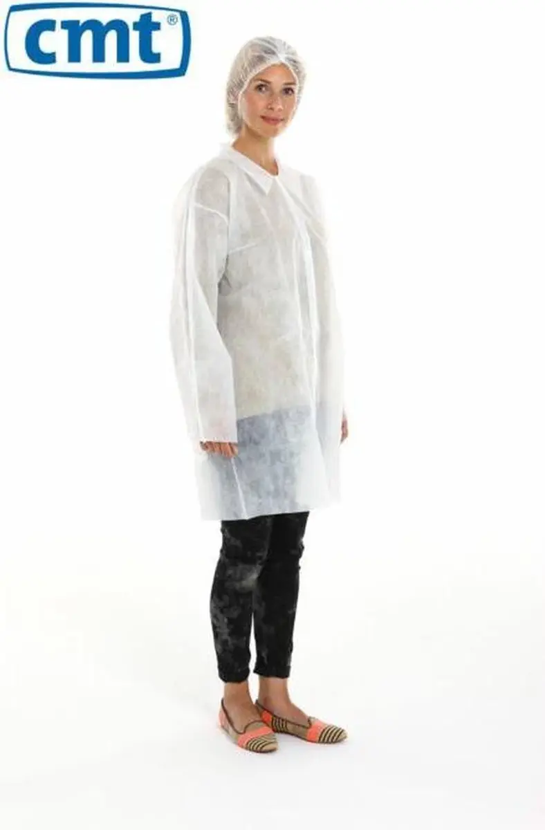 CMT 815174 Bezoekersjas PP Non-Woven Wit