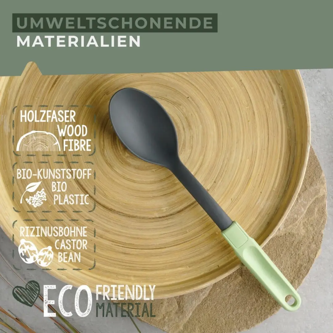 Fackelmann Ecolution Serveerlepel 33cm - Mintgroen/Steengrijs