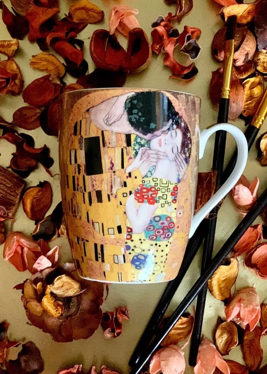Duo Klimt The Kiss Porseleinen Mok 350ml - Multicolor