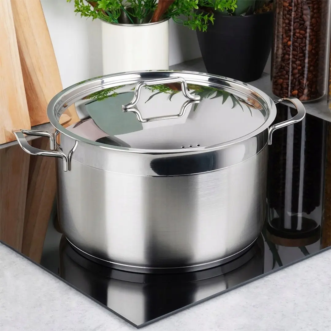 Orion Anett RVS Pan met Deksel 26cm - 8,2L - Matte black