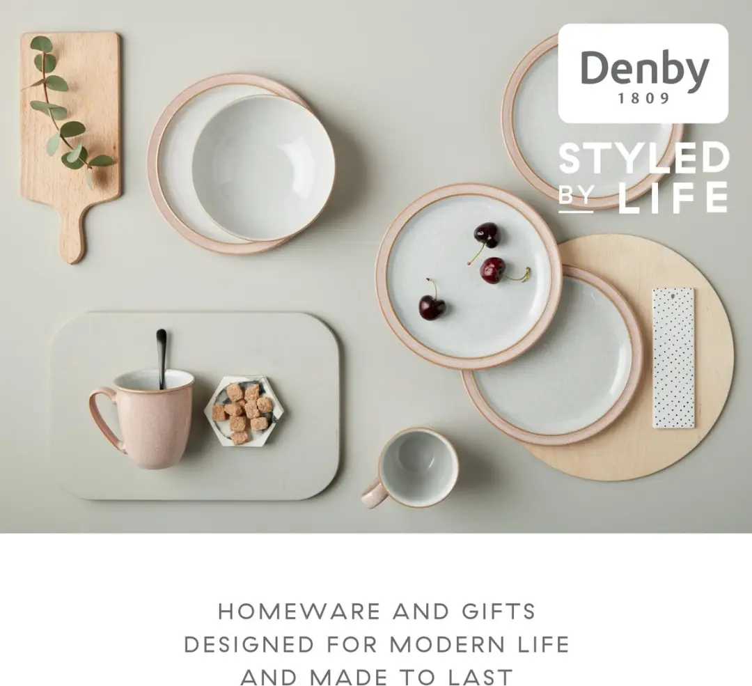 Denby Bordenset - 18-delig - Sorbet Roze