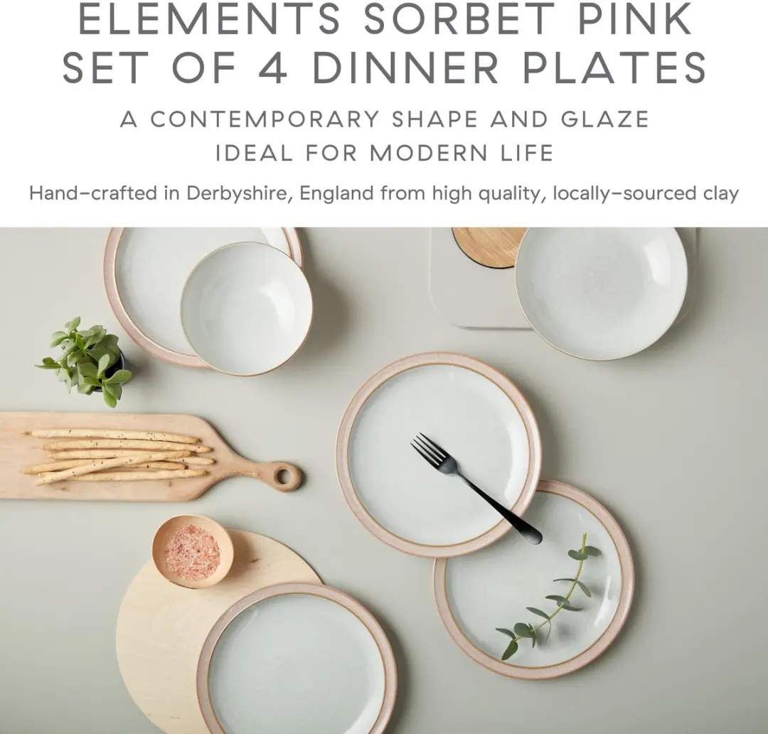 Denby Bordenset - 18-delig - Sorbet Roze