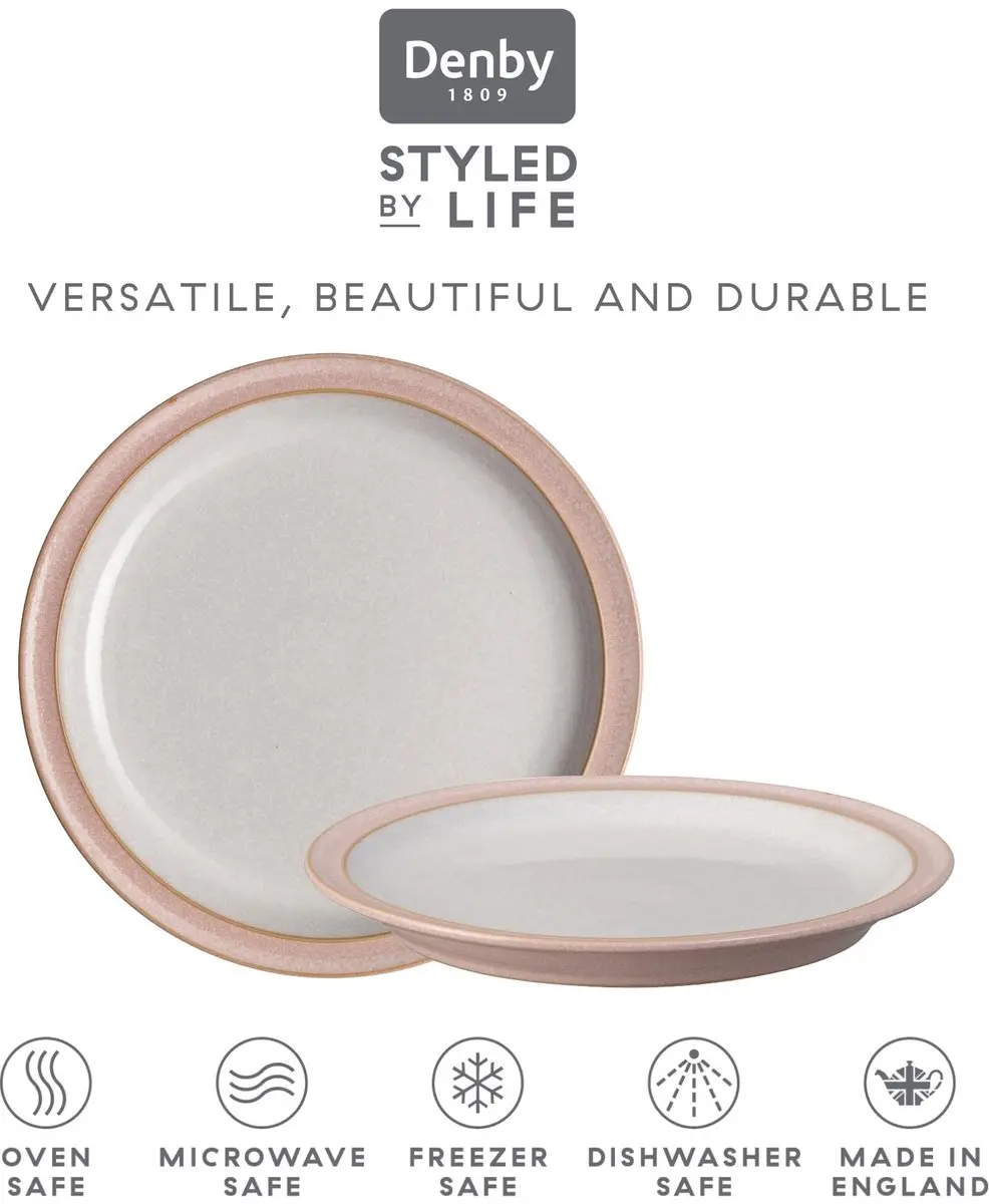 Denby Bordenset - 18-delig - Sorbet Roze