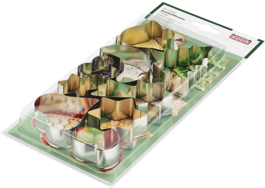 Kaiser 2300612867 Koekjesvorm - 9 Stuks - Zilver