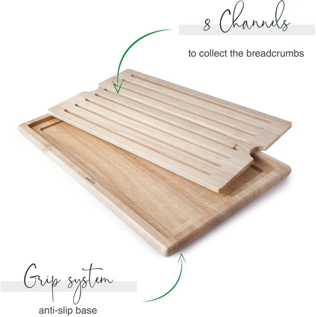 Lacor 60486 Keuken Snijplank - Rubberhout 53x32,5cm