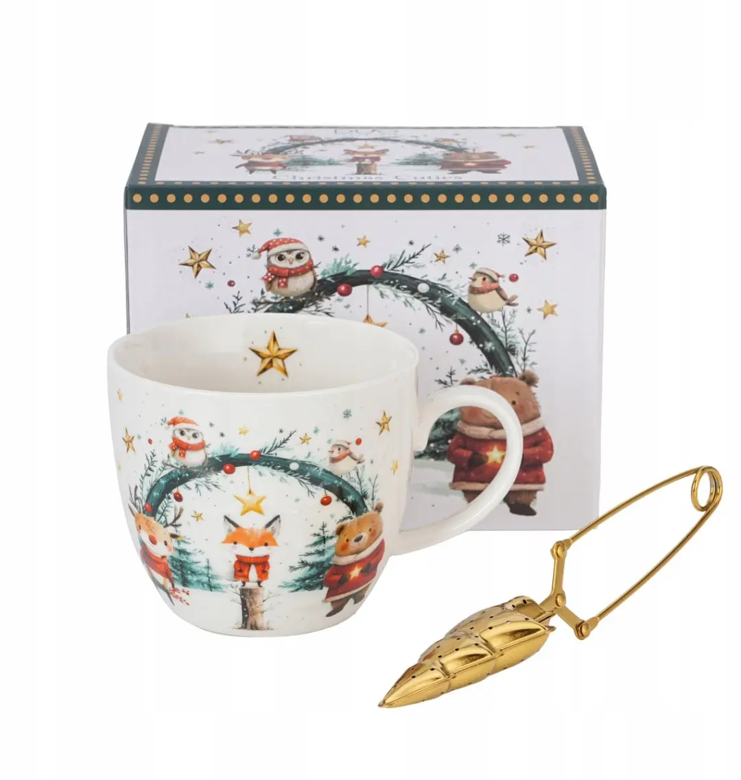 Duo Kerst Mok Metalen Infuser 450ml