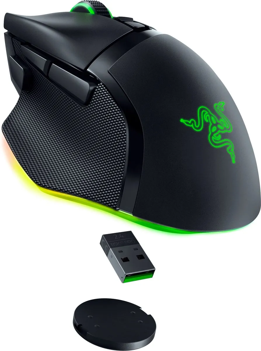 Razer Basilisk V3 Pro RZ01-04620100-R3G1 Gaming Muis - Draadloos - 30.000 DPI - Zwart - afbeelding 6 van 6