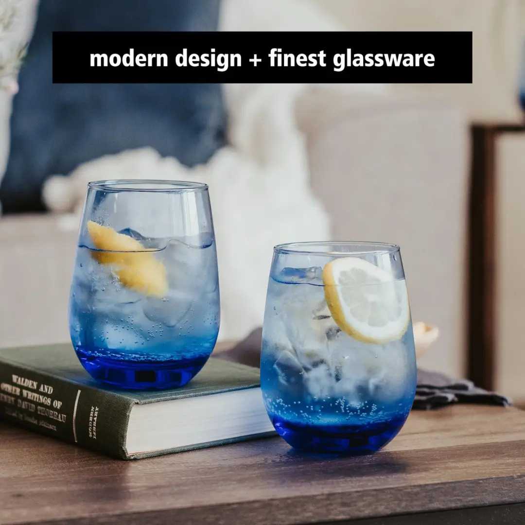 Libbey Stemless Wijnglazen 70272 - 12 Stuks - Blauw - afbeelding 6 van 6