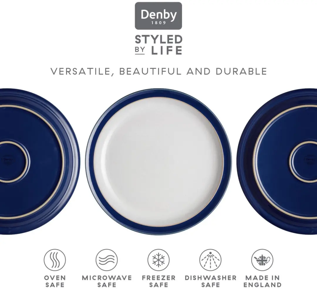 Denby 405048905 Dinerbord - 26,5cm - Donkerblauw - 4 Stuks