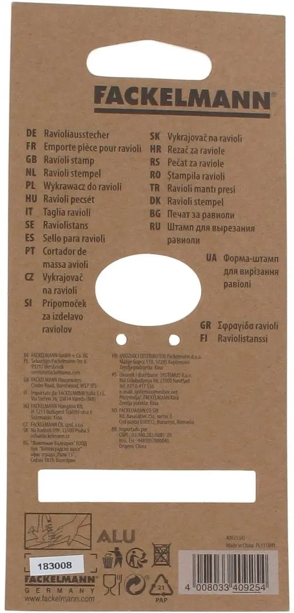 Fackelmann Ravioli Uitsteker 3,5cm - Rond