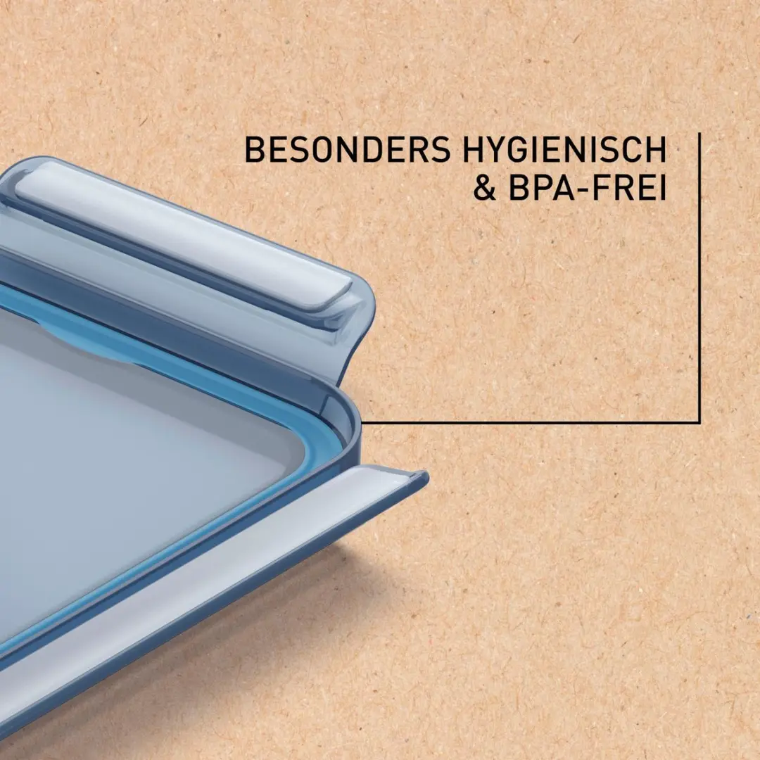 Emsa Clip & Close Eco Voedselcontainers 3-delig - 0,55/1,0/2,2L - Blauw