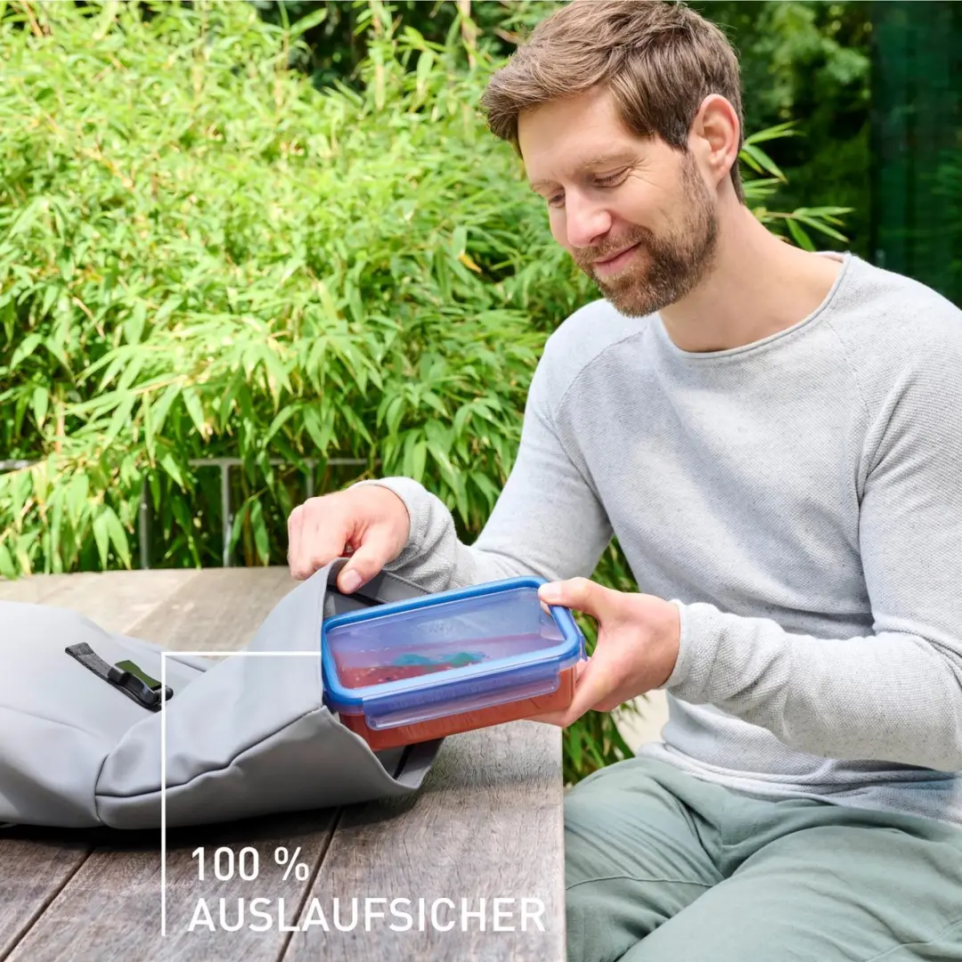 Emsa Clip & Close Eco Voedselcontainers 3-delig - 0,55/1,0/2,2L - Blauw