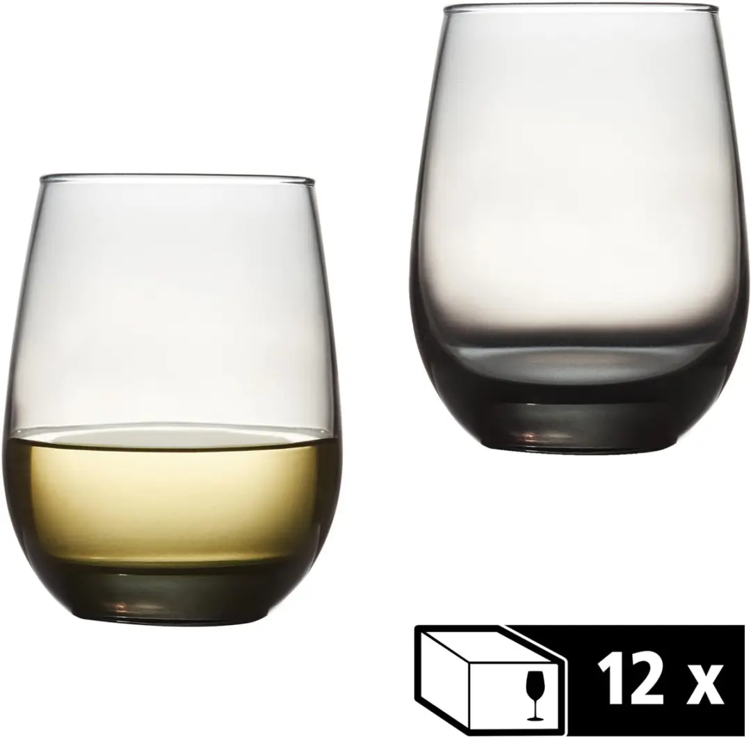 Libbey Stemloos Wijnglazen 70271 - 12 Stuks - Grijs