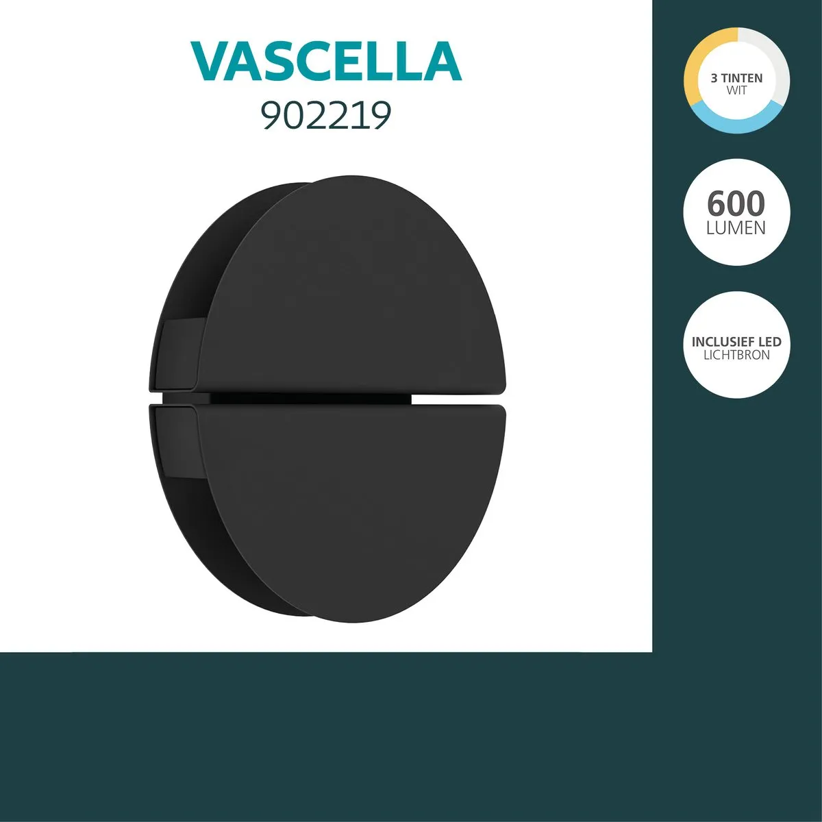 Eglo Vascella Wandlamp Buiten Ø18cm - Zwart - afbeelding 6 van 6