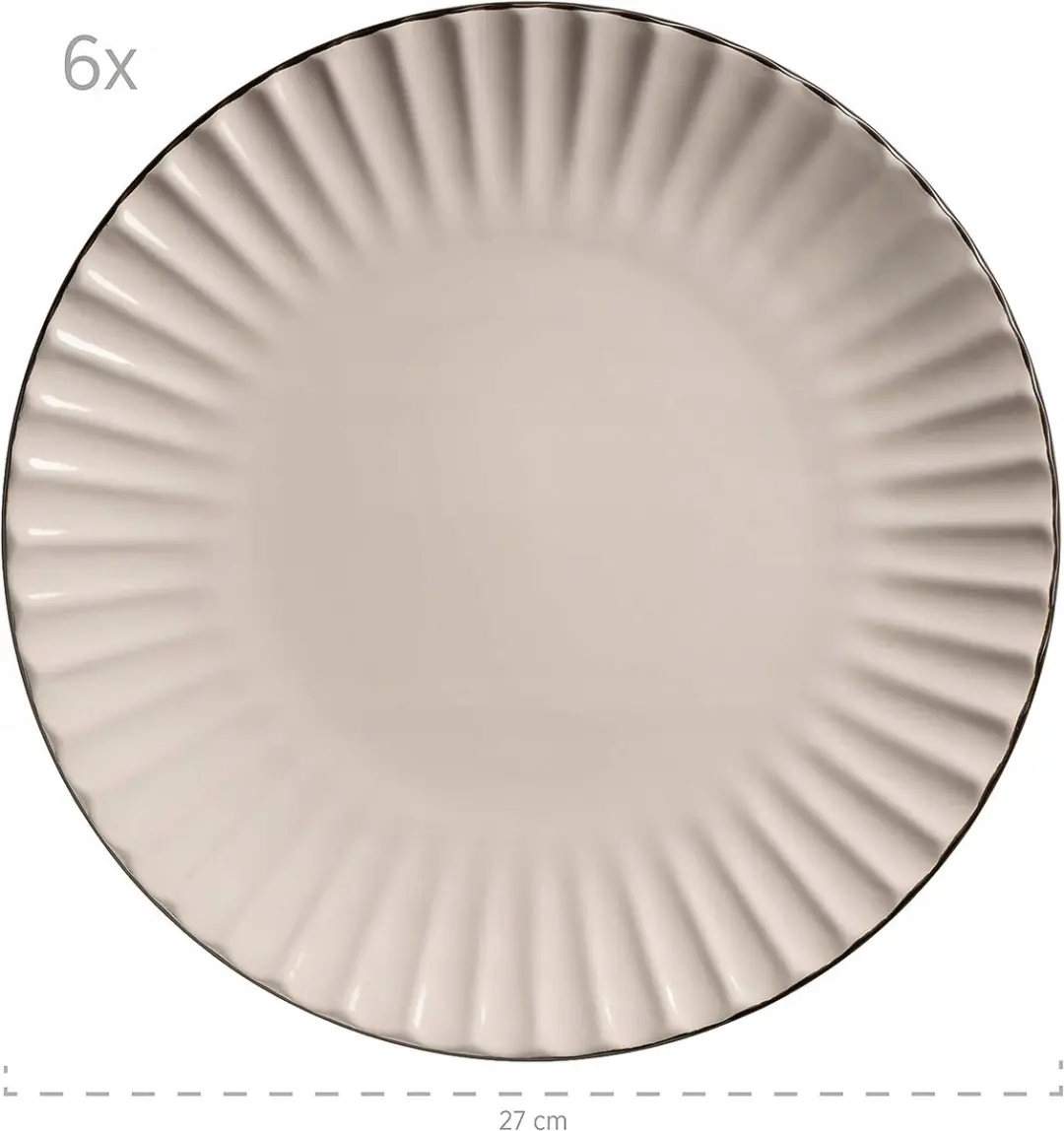 Bormioli Rocco Steengoed Servies 18-delig - 6 Personen - Crème