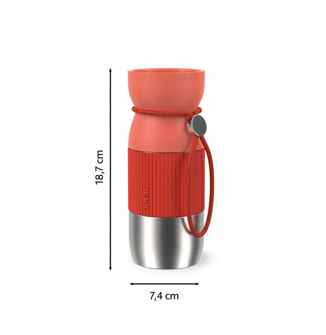 Tefal beYou Thermosbeker RVS 0.36L - Zilver - afbeelding 2 van 5