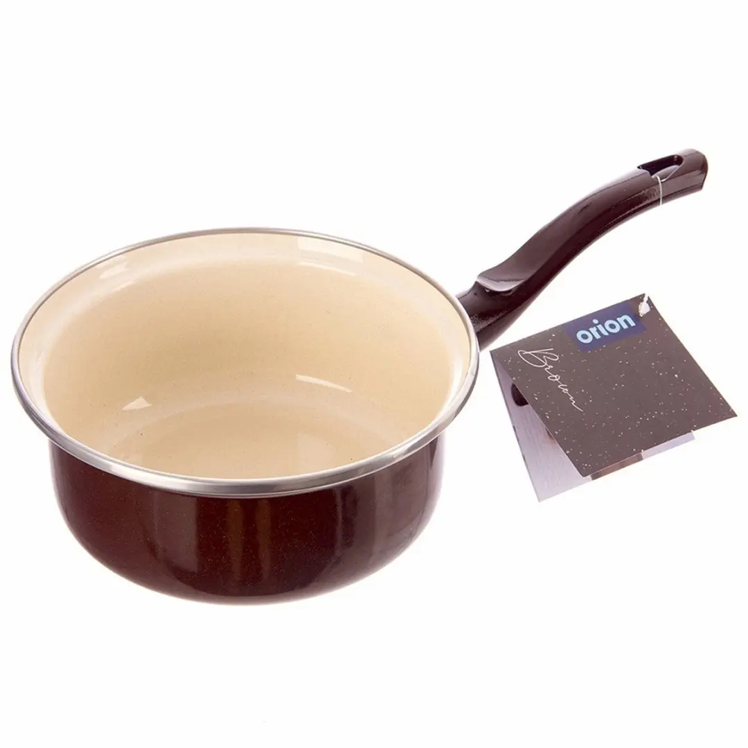 Orion Brown Serie Geëmailleerde Steelpan 16cm - 1L