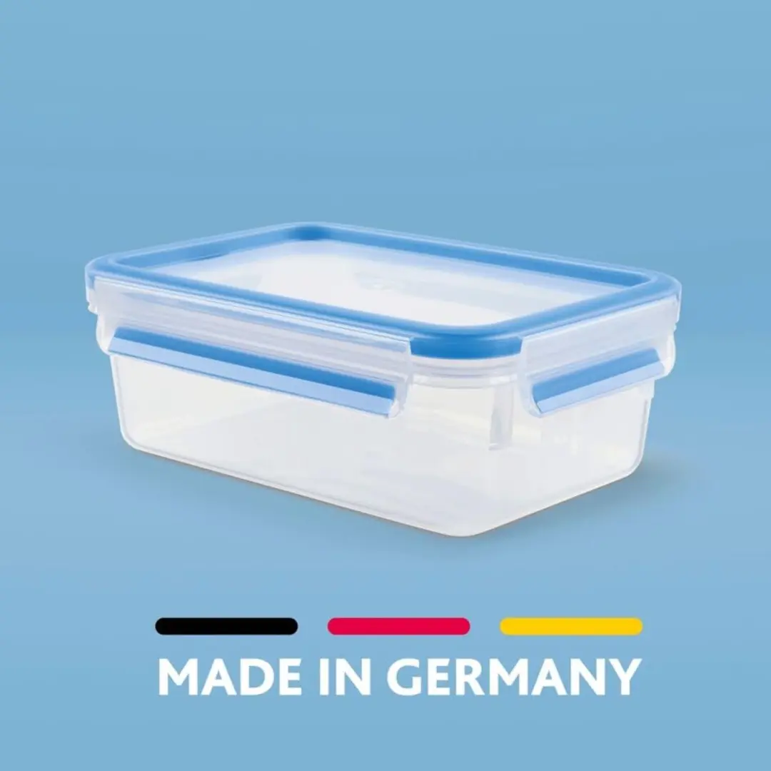 Emsa Clip & Close N10312 Voedselcontainers - 3x0,55L - Transparant/Blauw - afbeelding 6 van 6