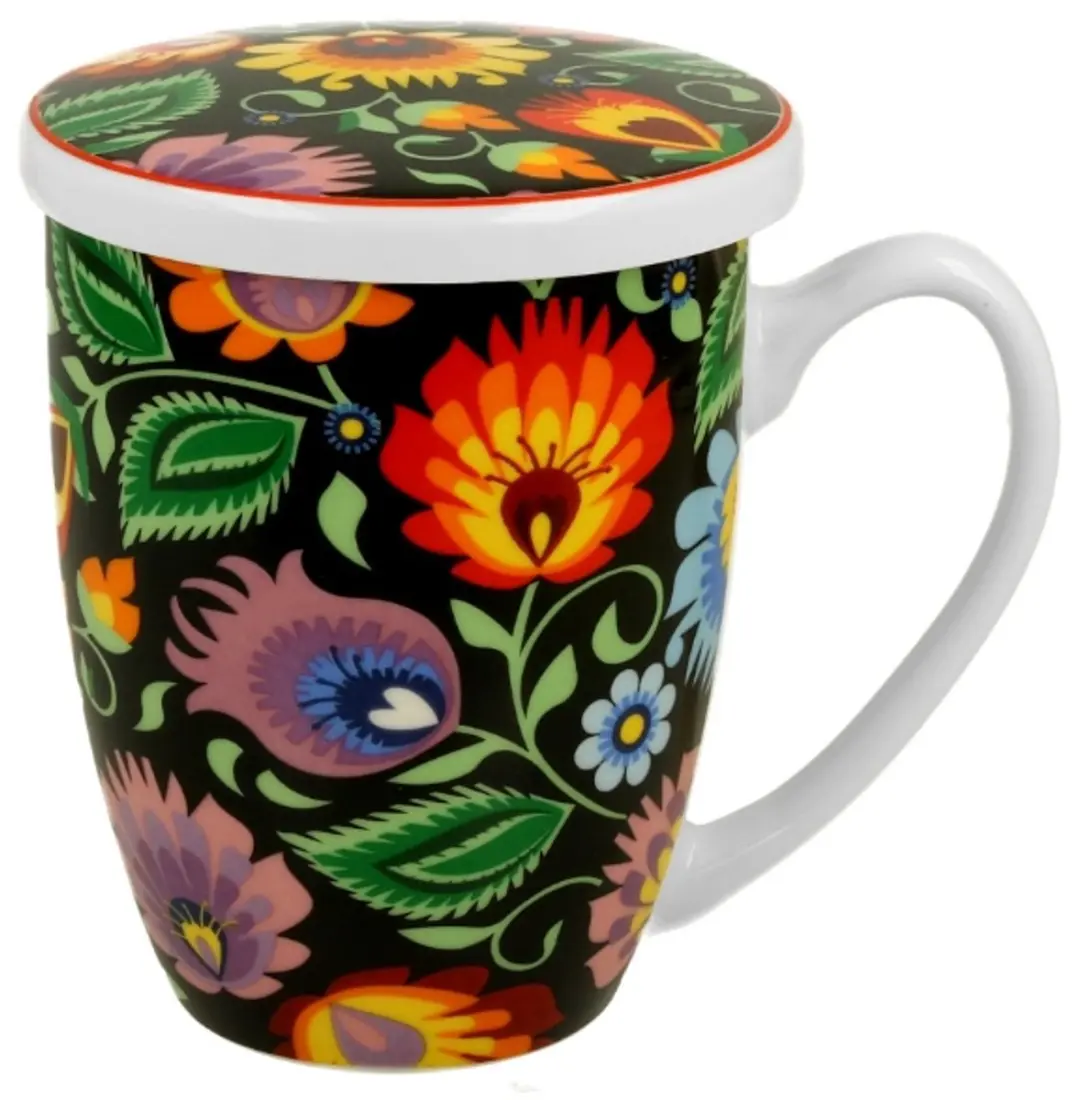 Duo Porseleinen Theemok met Infuser 380ml - Multicolor
