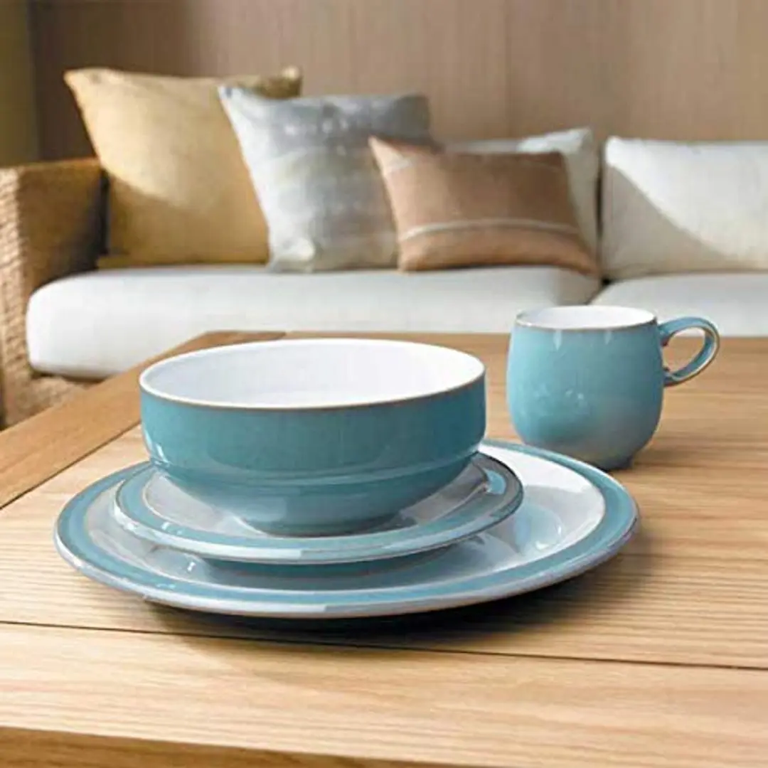 Denby Steengoed Bord - 4 Stuks - Blauw