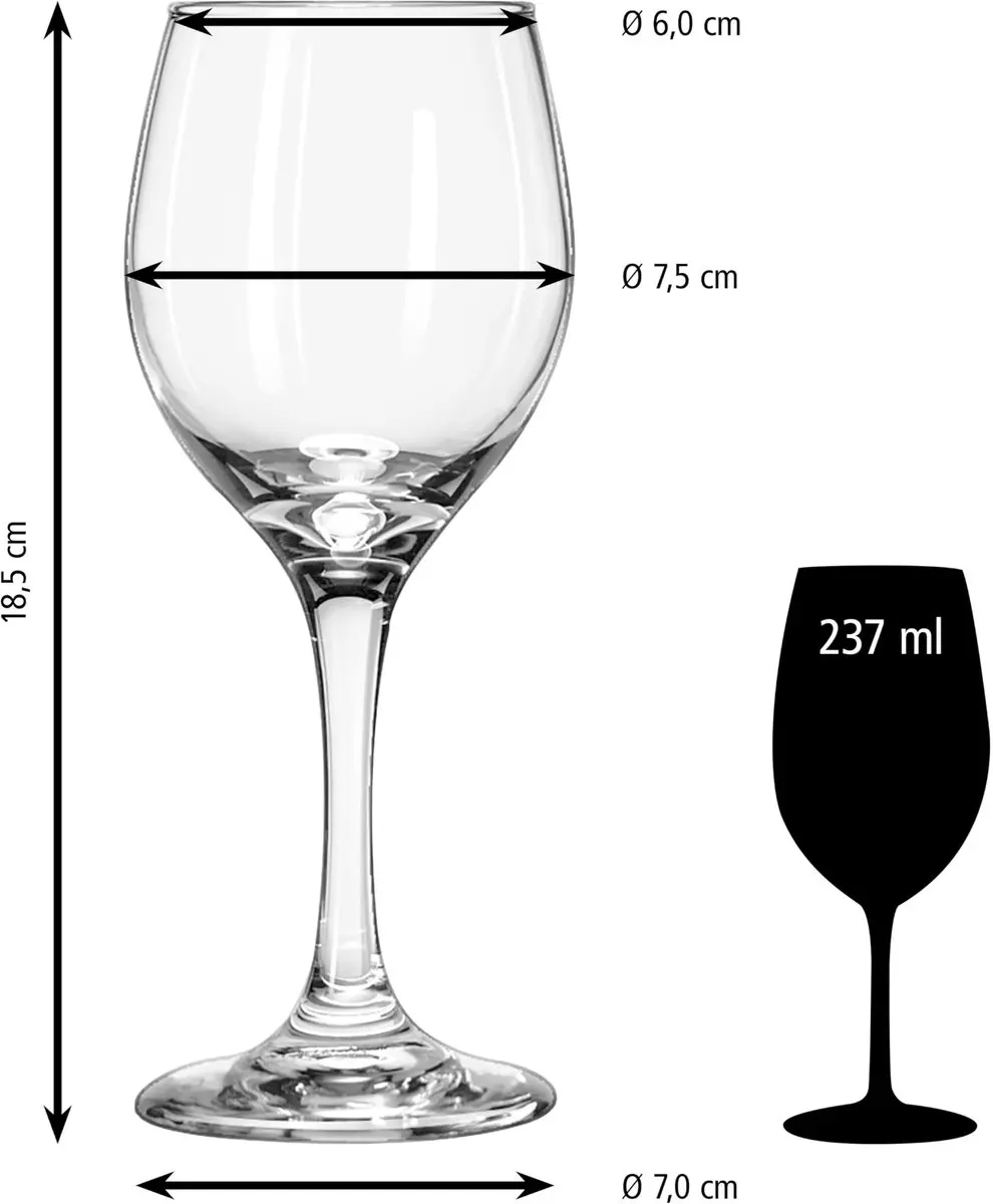 Libbey Perception Wijnglazen 237ml - 12 Stuks