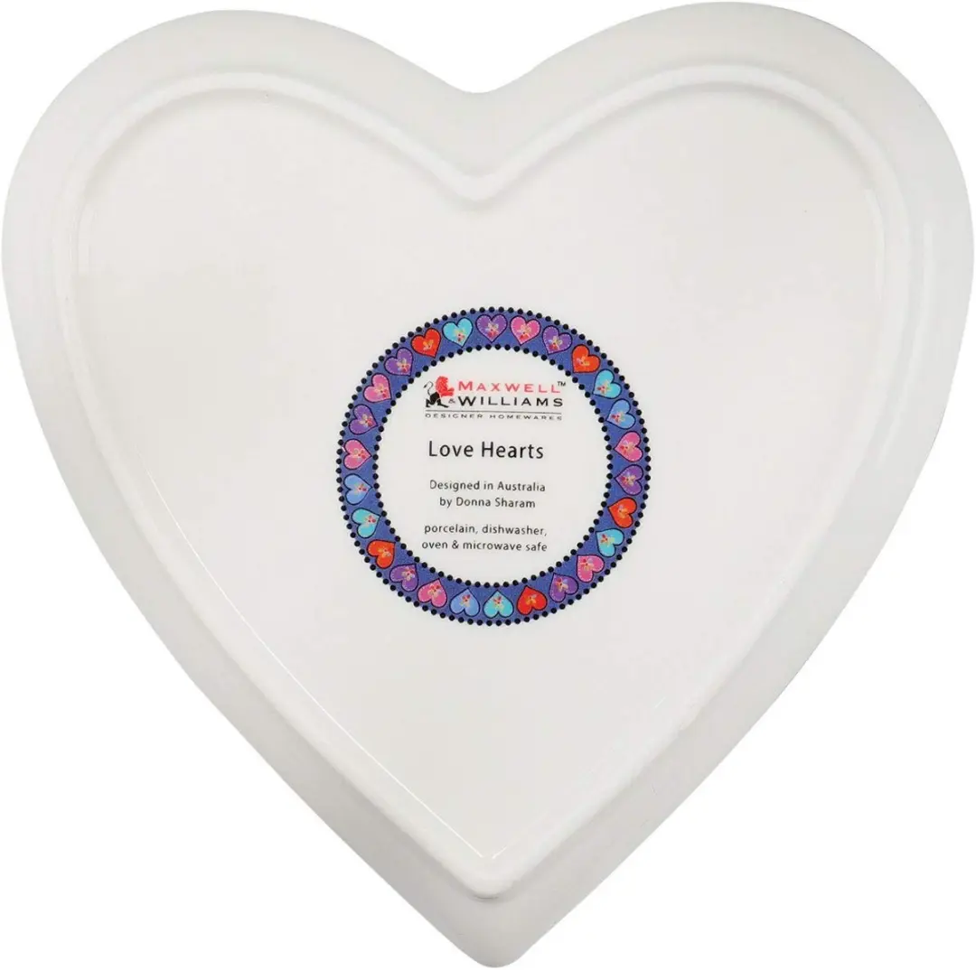 Maxwell & Williams Love Hearts Porseleinen Bordje - 15,5cm - Blauw