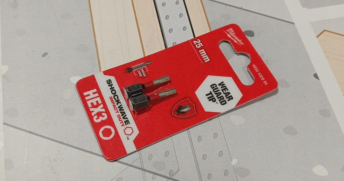 Milwaukee Impact Bits HEX3 25mm Shockwave - 2 Stuks - afbeelding 4 van 5