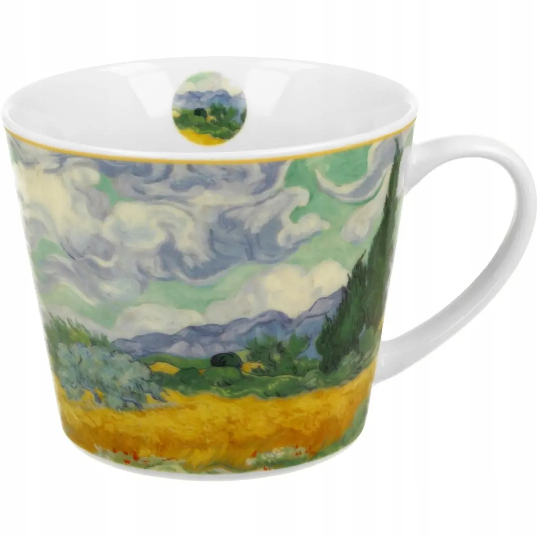 Duo Porseleinen Mok 600ml - Tarweveld van Gogh - Multicolor