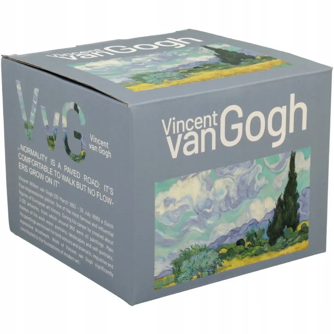 Duo Porseleinen Mok 600ml - Tarweveld van Gogh - Multicolor