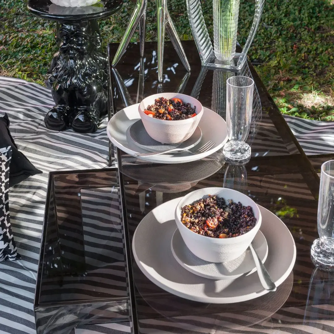 Kartell Trama Fruitschaal 4-delig - Lichtgrijs