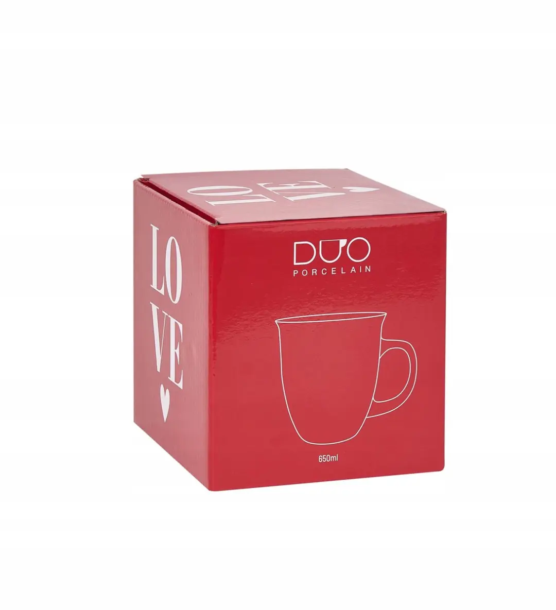 Duo Mok 650ml Uil - Crème-wit Bone China