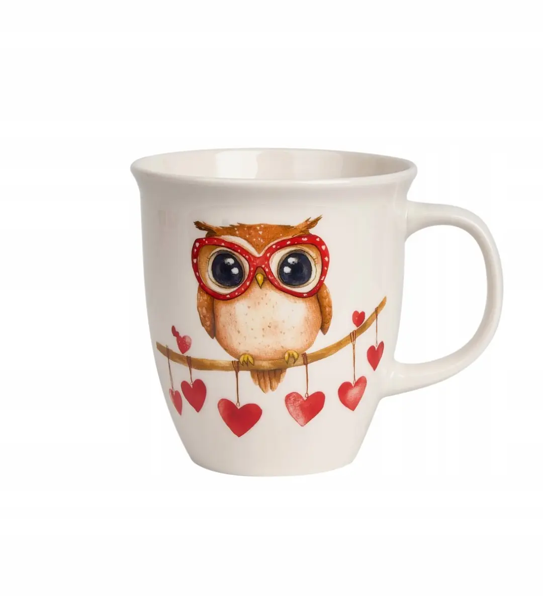 Duo Mok 650ml Uil - Crème-wit Bone China