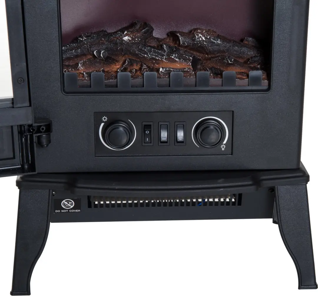 Homcom Elektrokamin 1000W - 39x23x56,5cm - Schwarz