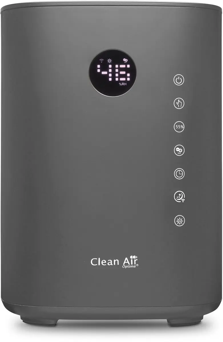 Clean Air Optima CA-605T Luchtbevochtiger - 3-in-1 UVC/Ionisator - 3,8L - 60m² - Titaniumgrijs