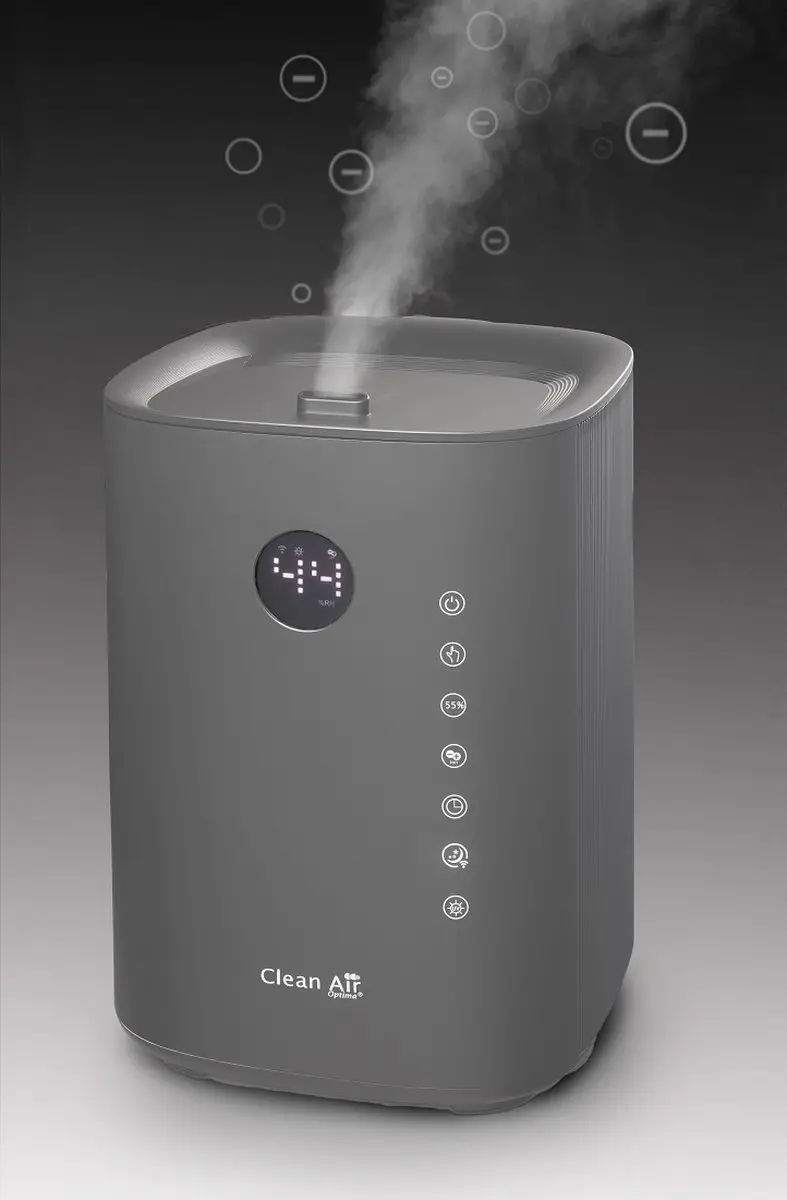 Clean Air Optima CA-605T Luchtbevochtiger - 3-in-1 UVC/Ionisator - 3,8L - 60m² - Titaniumgrijs