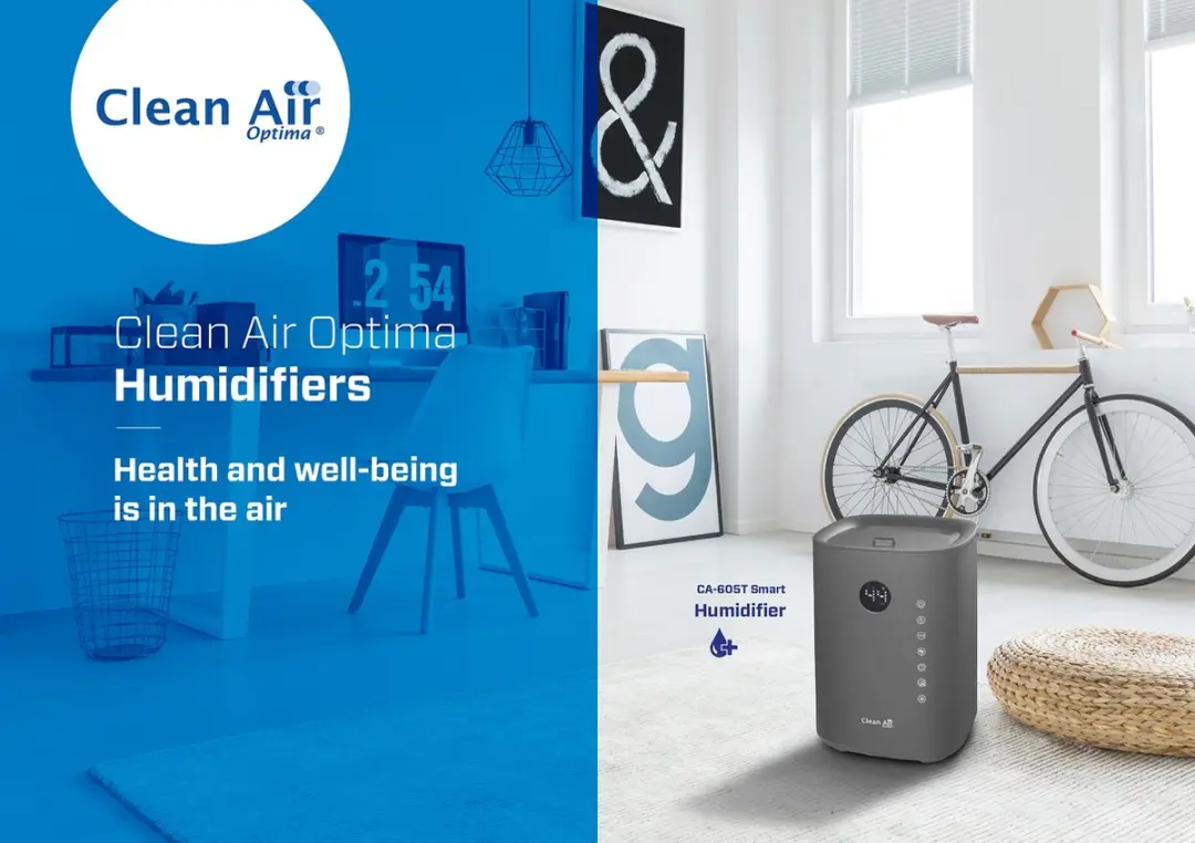 Clean Air Optima CA-605T Luchtbevochtiger - 3-in-1 UVC/Ionisator - 3,8L - 60m² - Titaniumgrijs