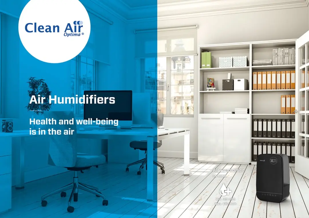 Clean Air Optima CA-606B Luchtbevochtiger - 5,5L - 65m² - Zwart