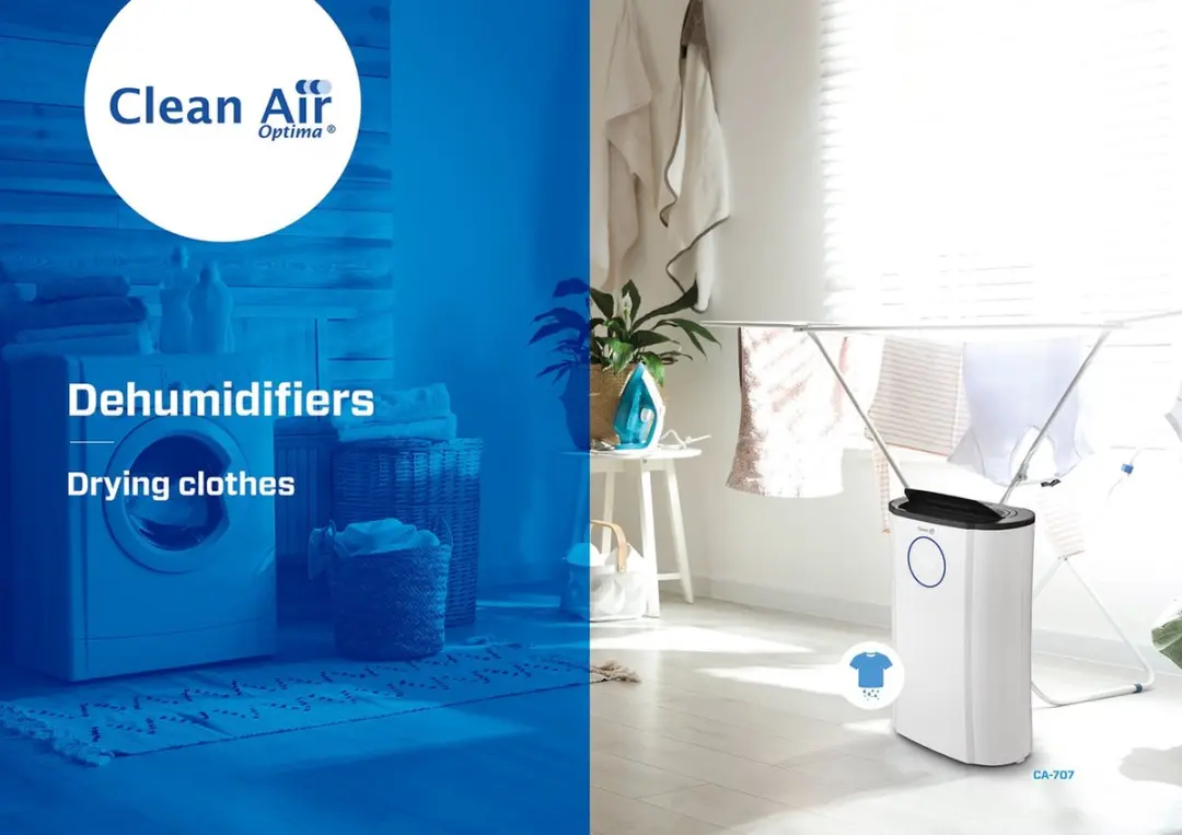 Clean Air Optima CA-707 Luchtontvochtiger & Luchtreiniger 20L/dag - Wit/Zwart - afbeelding 6 van 6