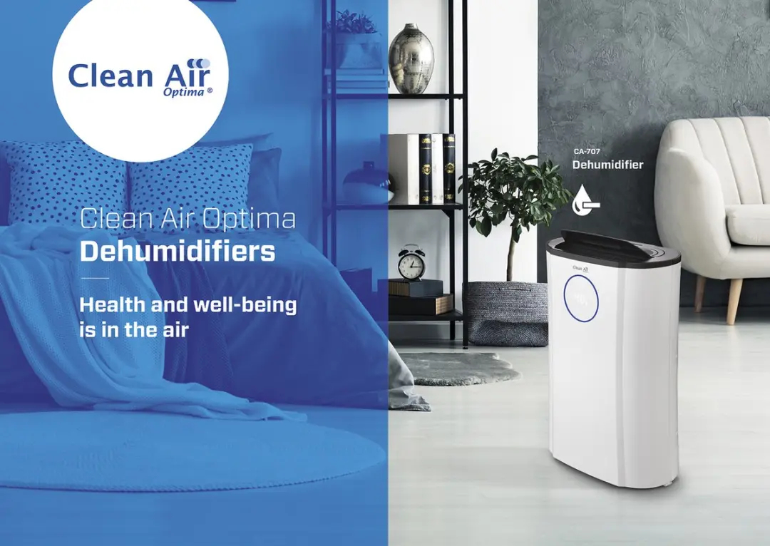 Clean Air Optima CA-707 Luchtontvochtiger & Luchtreiniger 20L/dag - Wit/Zwart