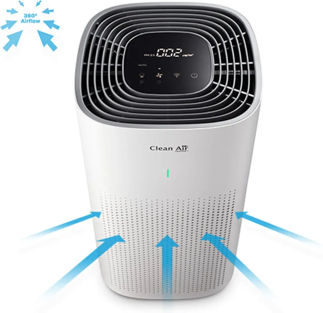Clean Air Optima CA-507 Smart Luchtreiniger - 32W - 20m² - Lichtgrijs/Wit
