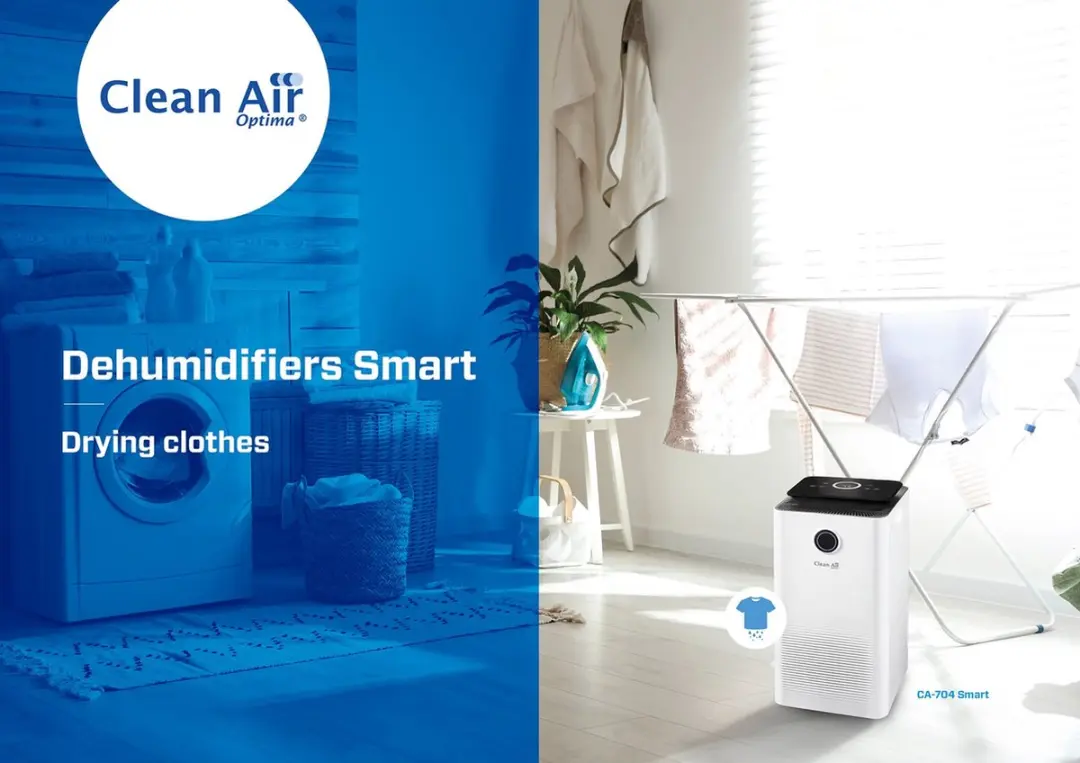 Clean Air Optima CA-704 Smart Luchtontvochtiger/Luchtreiniger 10L/dag - Wit/Zwart - afbeelding 6 van 6