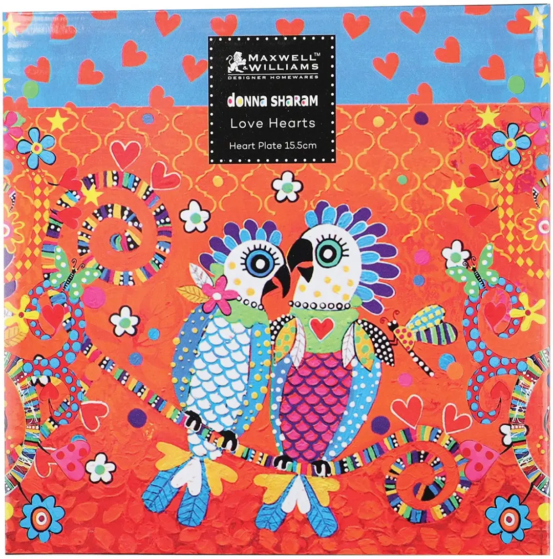 Maxwell & Williams Love Hearts Fanclub Bordje - Oranje 15,5cm