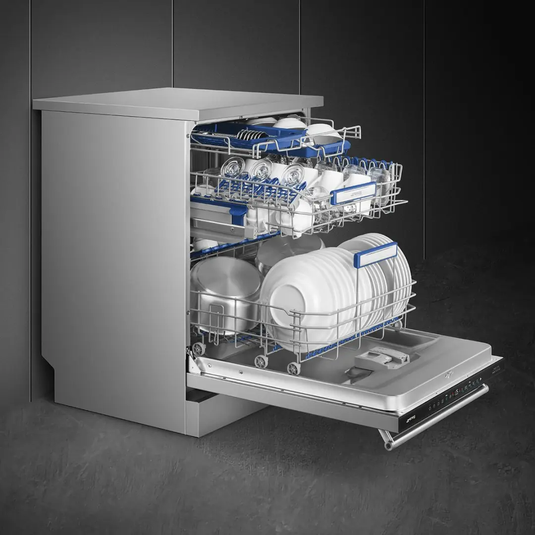 Smeg LVS345BQSTX Vrijstaande Vaatwasser 14 Couverts - RVS - afbeelding 4 van 6
